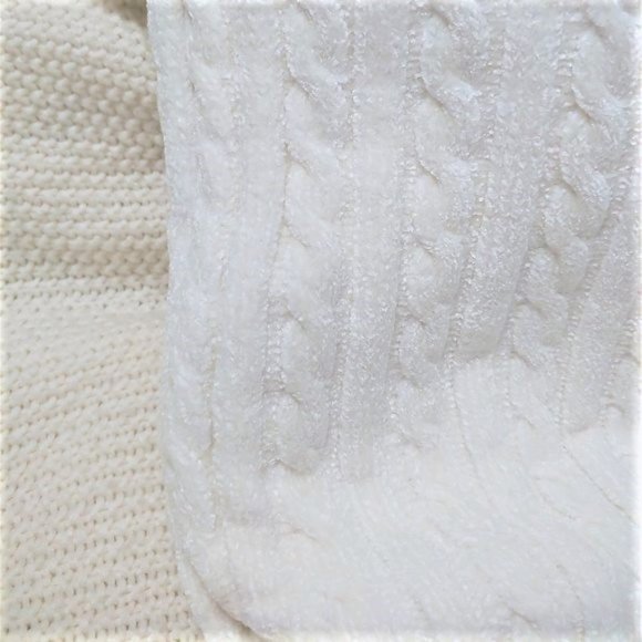 Cable Knit Soft Chenille Lounge Set IVORY - Picture 12 of 14